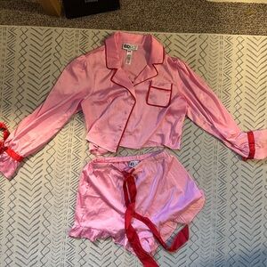 Pink and Red Pajama Set